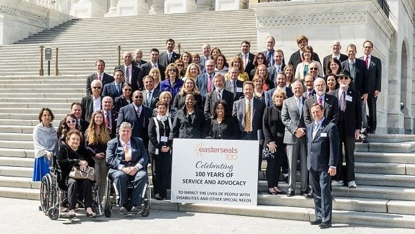 Affiliates from around the country joining together for a legislative outing to celebrate Easterseals’ 100th Anniversary